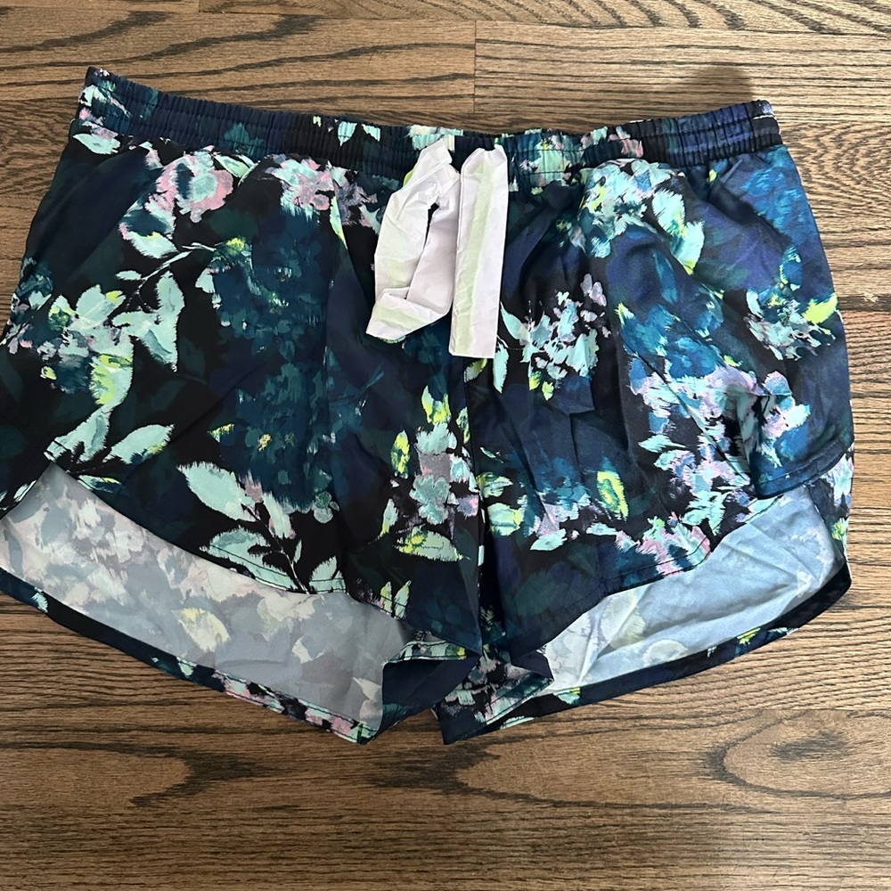 Old Navy Floral Athletic Shorts - Blue and Green